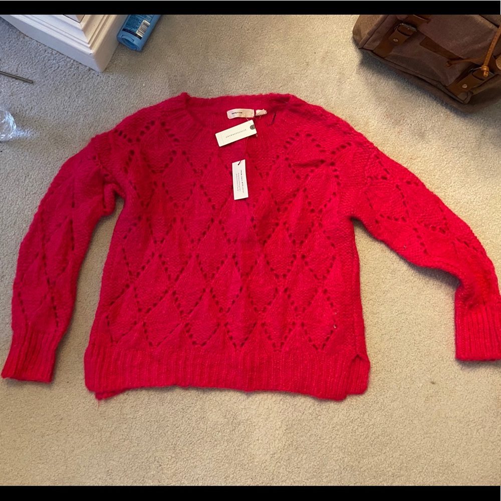 Anthropologie fuzzy sweater